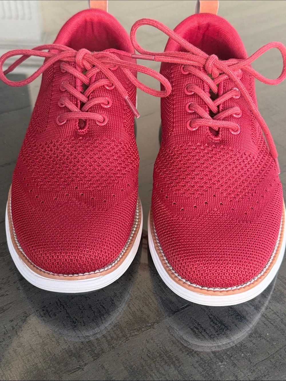 Vance Co Crimson Knit Derby Lace Up Sneakers. Mesh. Mens Size 7 Shoe